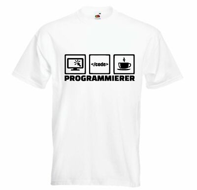 T-Shirt PROGRAMMIERER - WINDOWS - HTML - PHP - HTML 5 in Weiß