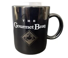 The Gourmet Bean Coffee Mug Cup Black Ceramic