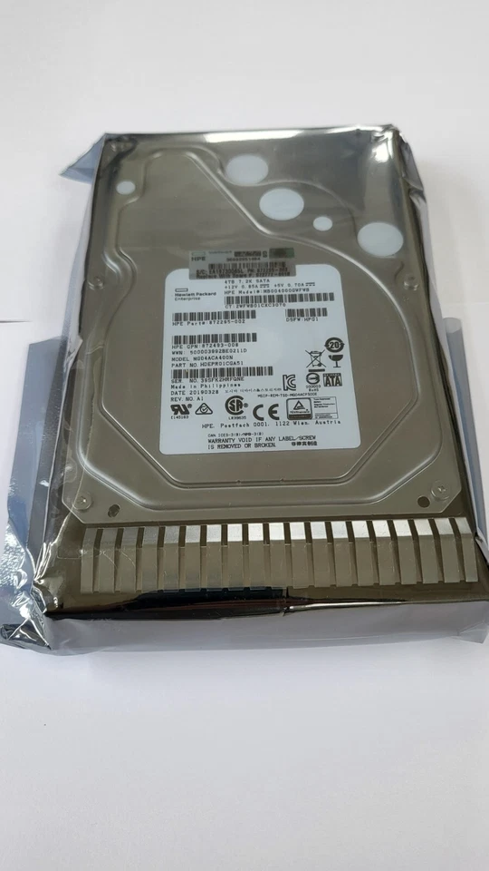 HPE 3.5" LFF 4TB 7.2K SATA 6GB/S WITH HPE SMART CARRIER - Image 4 of 4
