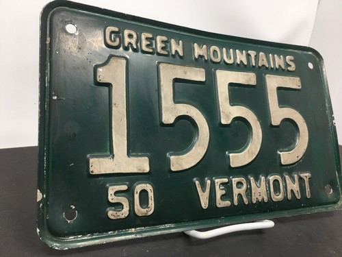 Vermont Nummernschild Oldtimer 1950 Green Mountains # 1555 - Bild 2 von 9