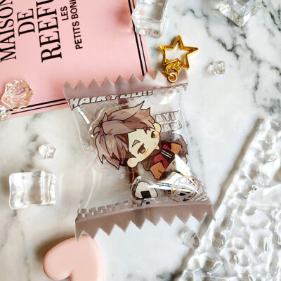 Super Lovely Keychain Air Inflation Candies Bag Haikyuu!! Miya Osamu Pendant