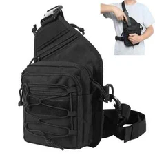 Nylon Tactical Bag Concealed Carry Storage Pouch Shoulder Bag Hiking Chest Pack