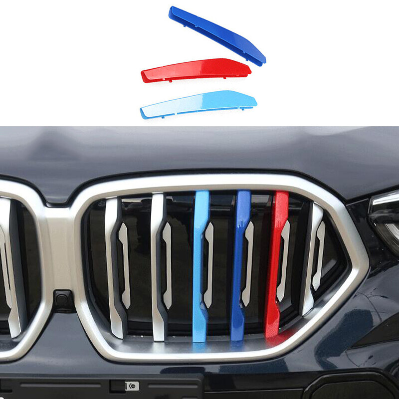 BMW X6 G06 2020-2022 M Sport Tri-Color Front Kidney Grille Trim Cover
