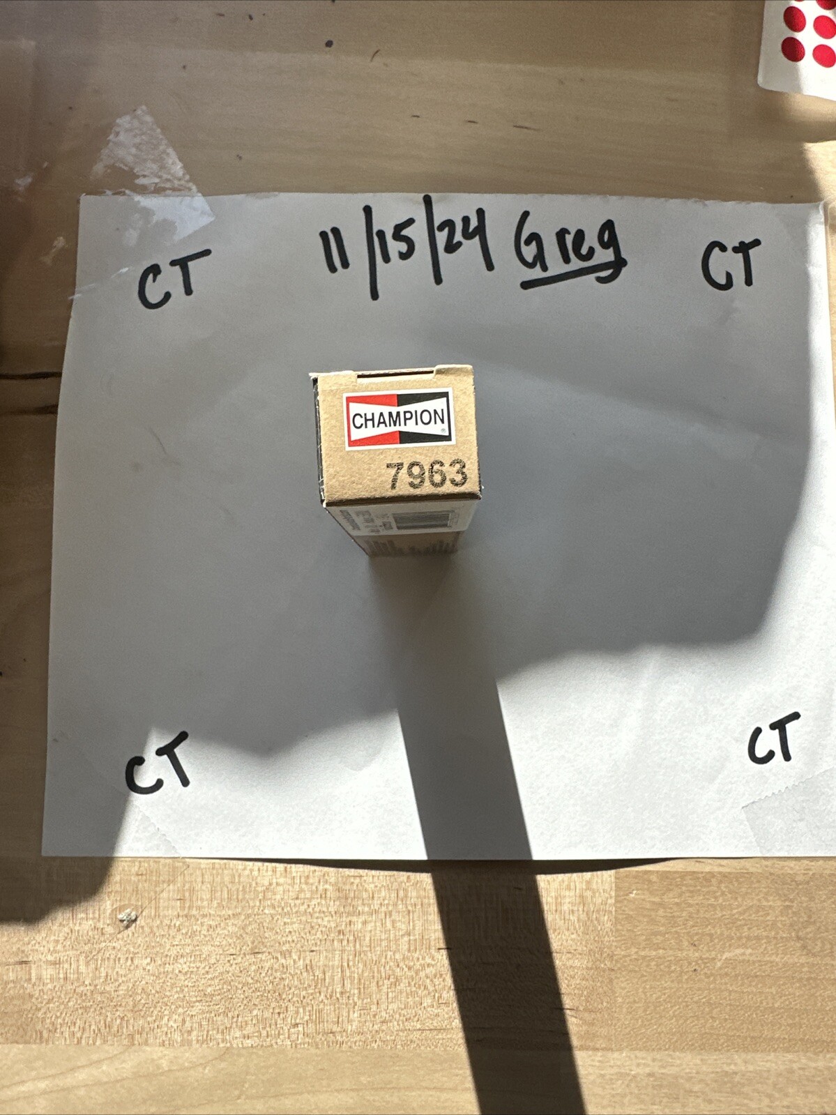 CHAMPION DOUBLE PLATINUM SPARK PLUG, 7963