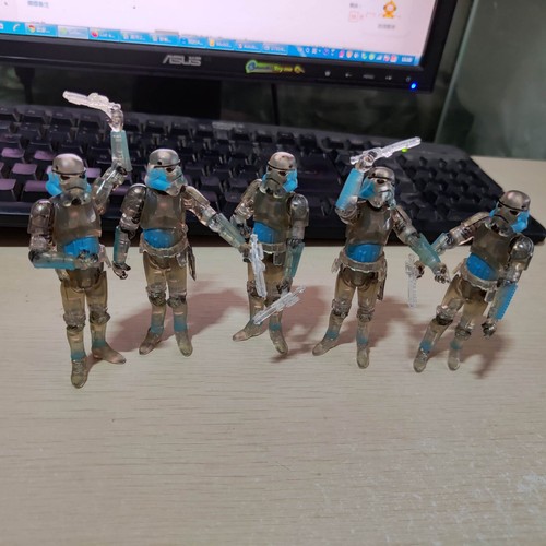 Lot of 5pcs Clear Transparent Stormtrooper Shadow Trooper 3.75" Action Figure - Picture 2 of 4