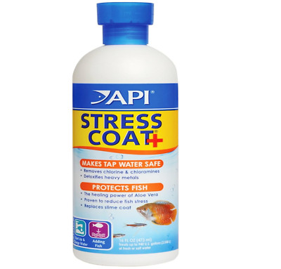 API Stress Coat Aquarium Water Conditioner   16 oz Bottle   Stress Relief & Wate