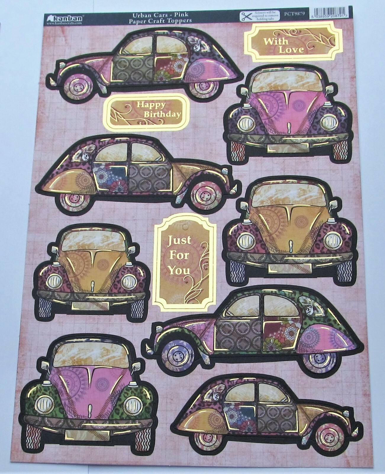 UPDATED Kanban Die Cut Foiled Card Toppers Part 2 99p Sale Postage