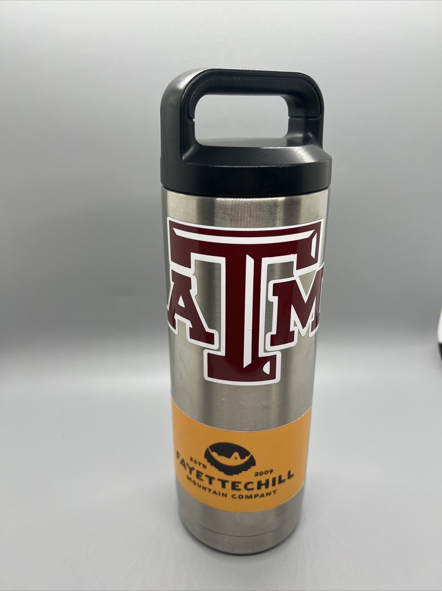 Yeti Rambler 18 Oz Water Bottle Aggies Sticker Yeti Sticker EUC Clean  Stainless - Main Image