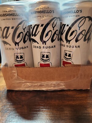 Marshmello s Limited Edition Coca-Cola & Zero Sugar (2) 12 fl oz cans Free Ship!