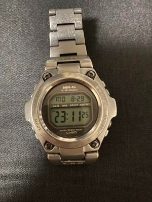 CASIO G-SHOCK MR-G MRG-100t Quartz Silver Tone Digital Men's