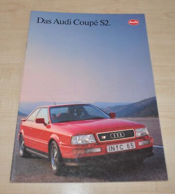 Audi Coupe S2 Brochure Prospekt 1992 7.91 German Edition