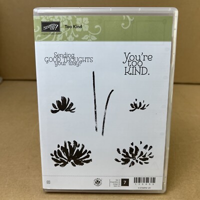 Stampin  Up! Too Kind Clear Mount Stamp Set. RETIRED