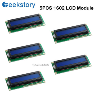 5PCS LCD1602 LCD Display Module Blue Screen 16x2 Character 5V for Arduino