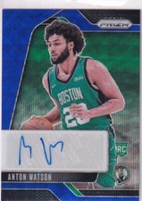 Panini Prizm NBA 2024-25 No. RSI-AWC Anton Watson Rookie Auto Blue Wave Prizm