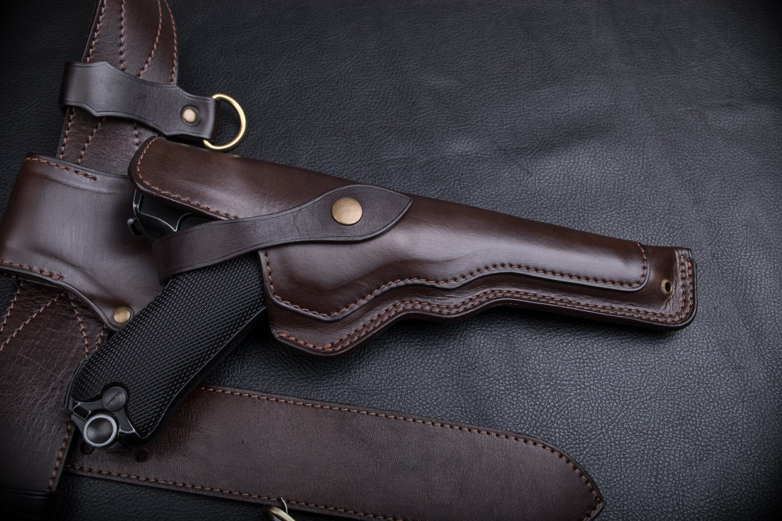 Luger P08 Artillery Custom Made Leather Drop-Leg Holster | Vintage Look  Unique