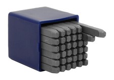 36pc 3/16" 5mm Steel LETTER NUMBER STAMP PUNCH SET  Case Leather wood plastic