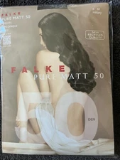 Fabulous Falke PURE MATT 50 Tights MILITARY GREEN 50 denier Medium