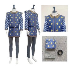 Shrek Movie Cosplay Costume Shrek Prince Charming Blue uniform set Halloween