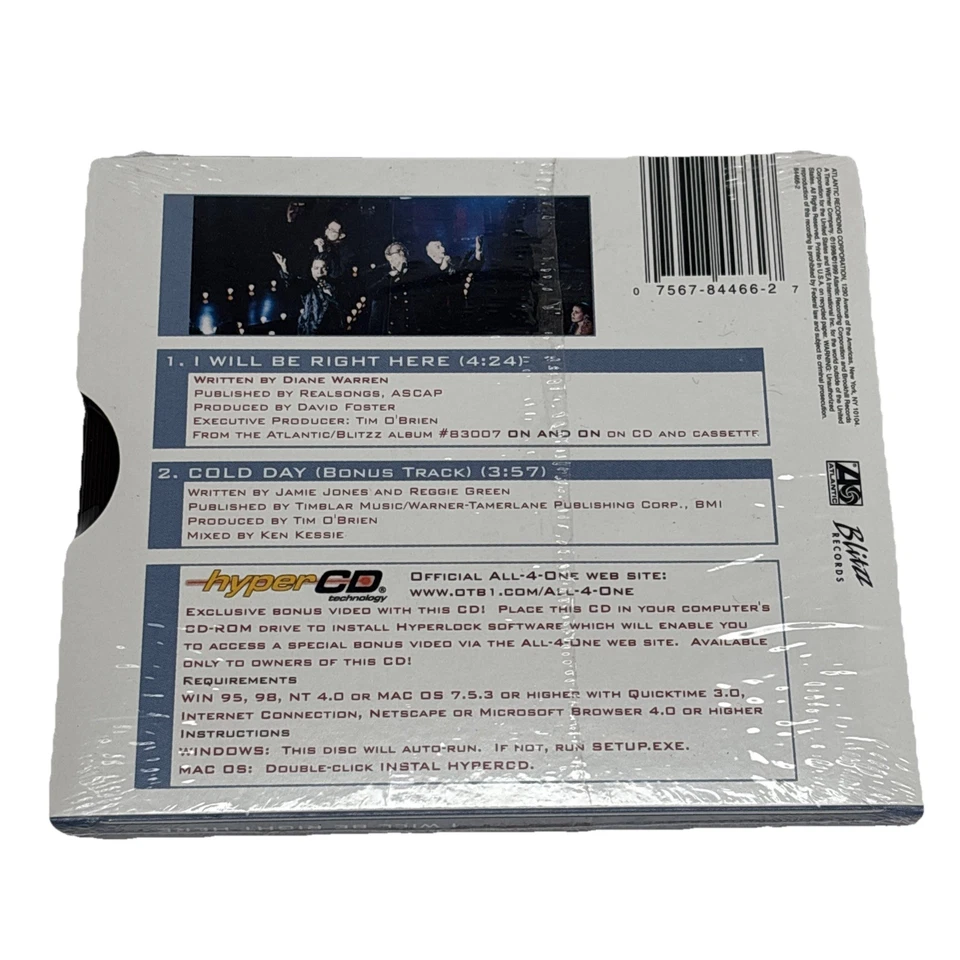 I Will Be Right Here  Cold Day - Audio CD By All-4-One — 第 2/4 张图片