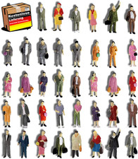 40 Stück Miniaturfiguren H0 Passanten Modellbau Personen Set für Eisenbahn & Arc