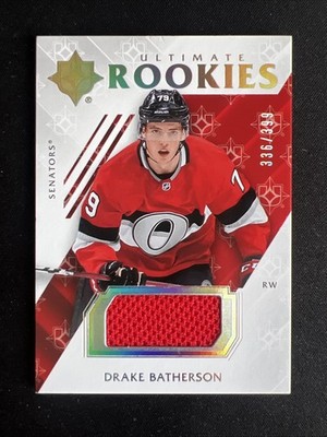 2018 UPPER DECK ULTIMATE COLLECTION DRAKE BATHERSON ROOKIES JERSEY RC MEM /399