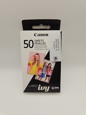 CANON 50 SHEETS ZINK PHOTO PAPER IVY ZERO INK New H3