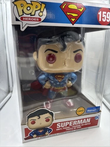 🔥🔥Funko Pop! Vinyl Jumbo 10": DC Comics - Superman Chase Metallic Walmart Exc.