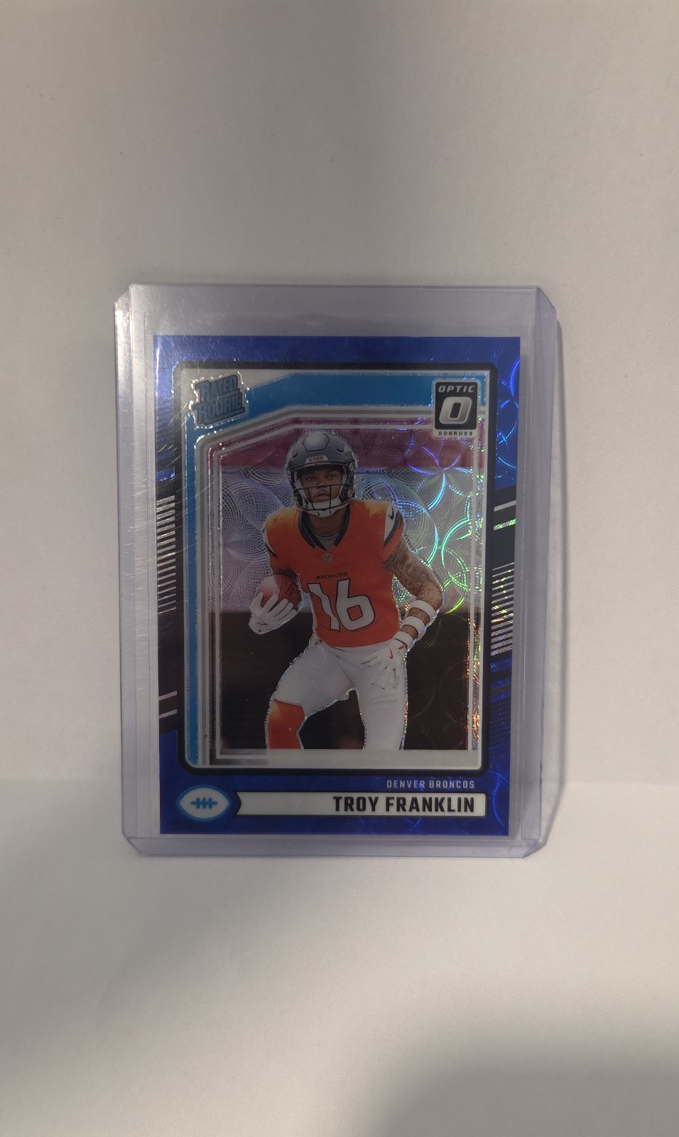 2024 Panini Donruss Optic - Rated Rookie Troy Franklin #294 Blue Scope Prizm