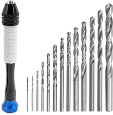 CoguZed 26 Pcs Jewelry Hand Drill Set, Versatile Pin Vise Craft Blue 