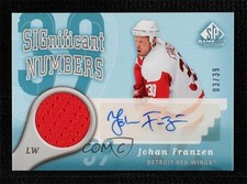 2005 SP Game Used Edition Significant Numbers 3/39 Johan Franzen #SN-JF Auto 0c3