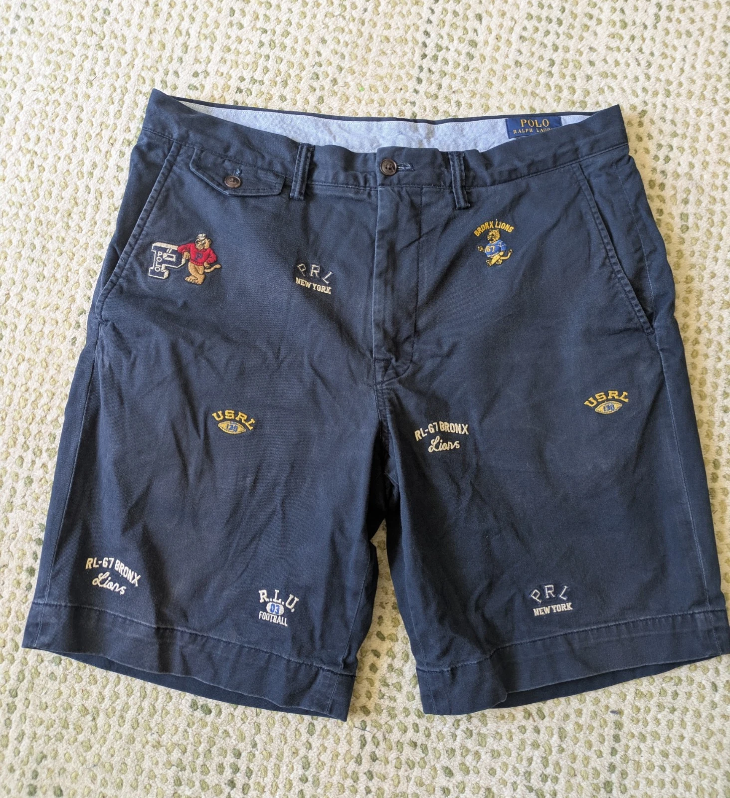 Polo Ralph Lauren Shorts - Bronx Lions Capsule Collection - Rare - Waist 32