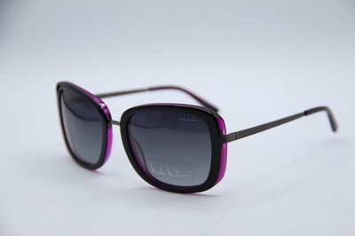 NEW NICOLE MILLER RACHEL C01 BLACK PURPLE POLARIZED AUTHENTIC SUNGLASSES 56-19