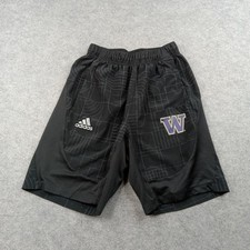 Washington Huskies Athletic Shorts Youth Small Black NCAA Adidas Performance