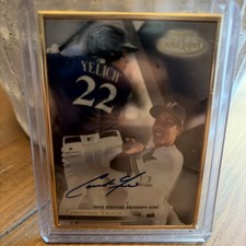 2018 Topps Gold Label Gold Framed Autograph #FA-CY Christian Yelich 