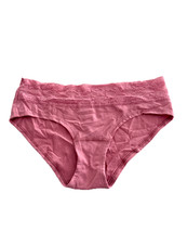 Victoria's Secret Lace-Trim Cotton Hiphugger Panty Dusty Rose