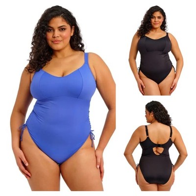 Elomi Plain Segel Badeanzug Wireless Stretch Curvy Damen Bademode ES7281