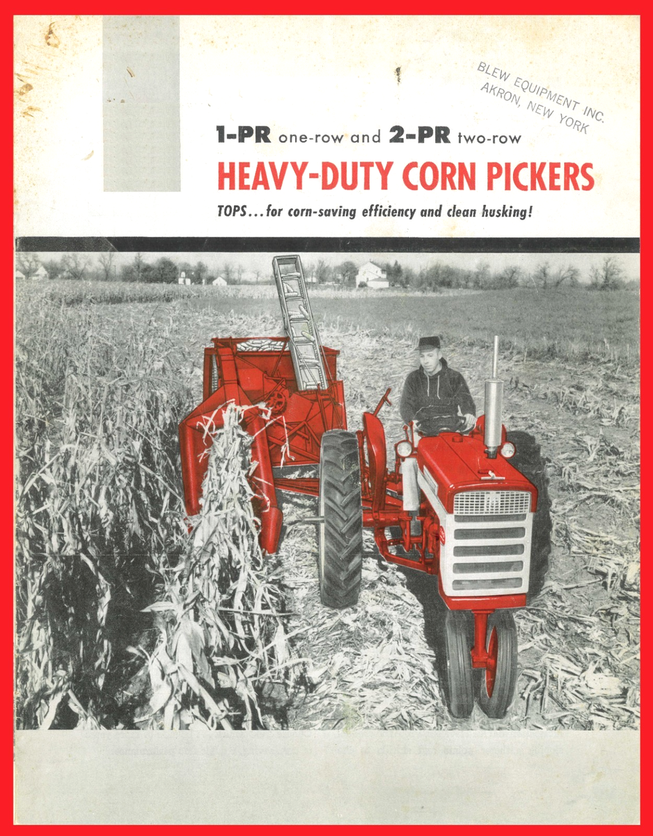 IH International Harvester 1-PR 2-PR 1 2 Row Corn Picker Brochure