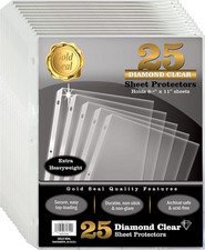 Sheet Protectors, 25 Pack 8.5 X 11 Anti-Glare Sheet Protectors