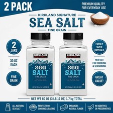 2-Pack Kirkland Signature, Pure Sea Salt, 30 oz GREAT FOR HEALTHY COOKING