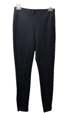 Polo Ralph Lauren 4 Gray Knit Skinny Leggings Y2K Ankle Zip Boho Athleisure NEW