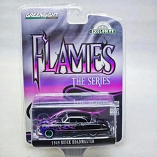 GreenLight 1:64 Flame Series -1949 Buick Roadmaster Hardtop - Black With Flame 