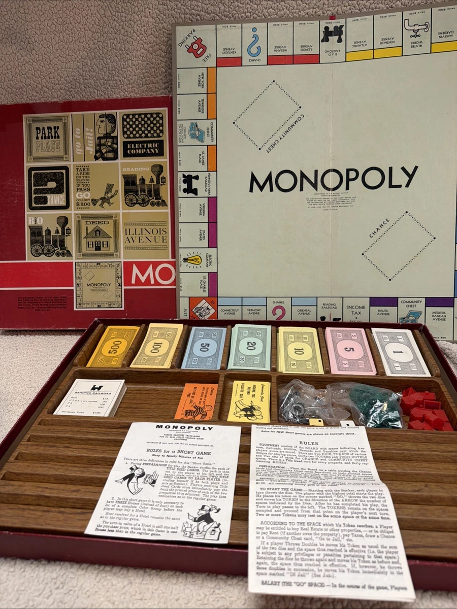 Monopoly Board 1964 Vintage Manufacture Board & Traditional Games