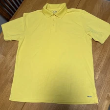 Men’s Champion Golf Polo Shirt Yellow Medium 