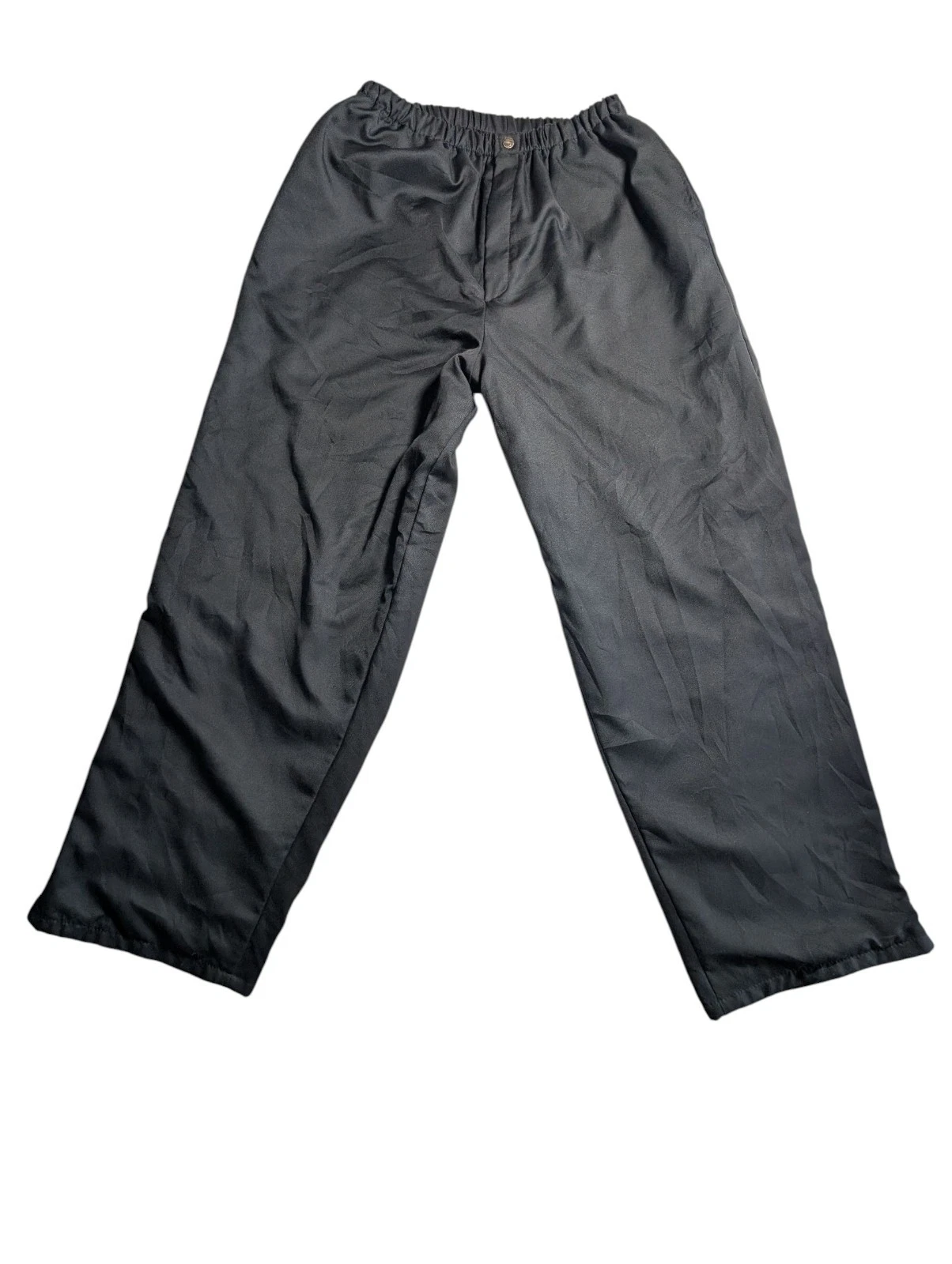 Foresters Black Gore Tex Rain Pants Baggy Elastic Waist Zip Ankles XL Men's