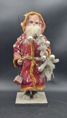 44cm Alter Weihnachtsmann Pappmache Santa Nikolaus Candy  Marolin
