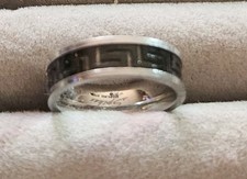 Greek Key Stainless Steel Eternity Band Size 5 Comfort Fit
