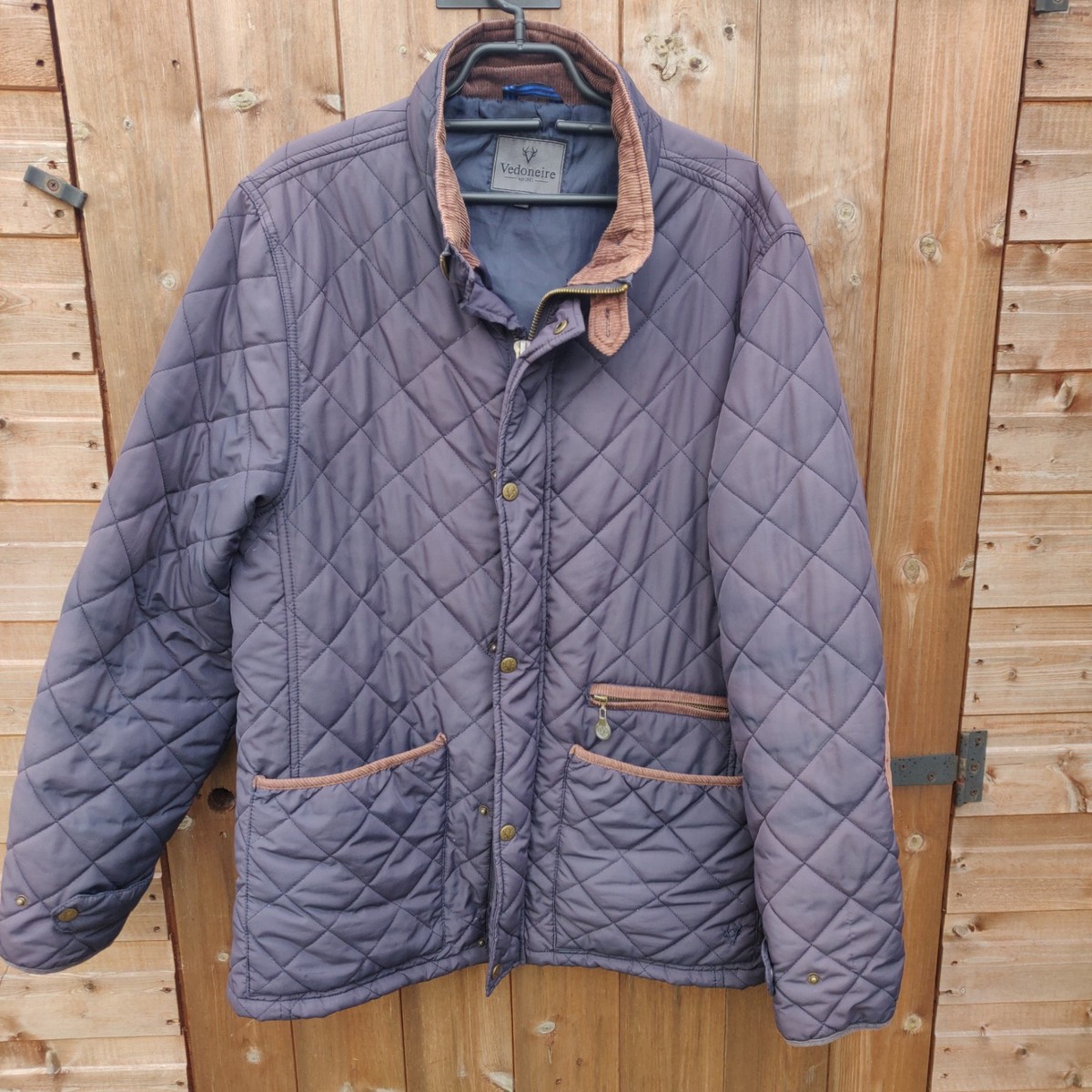 Vedoneire Navy Quilted Jacket, Field Sports, Hunting Walking Lined