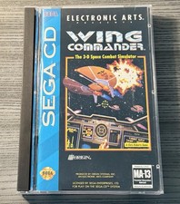 Wing Commander (1994) Sega CD CIB Rare Combat Simulator Game