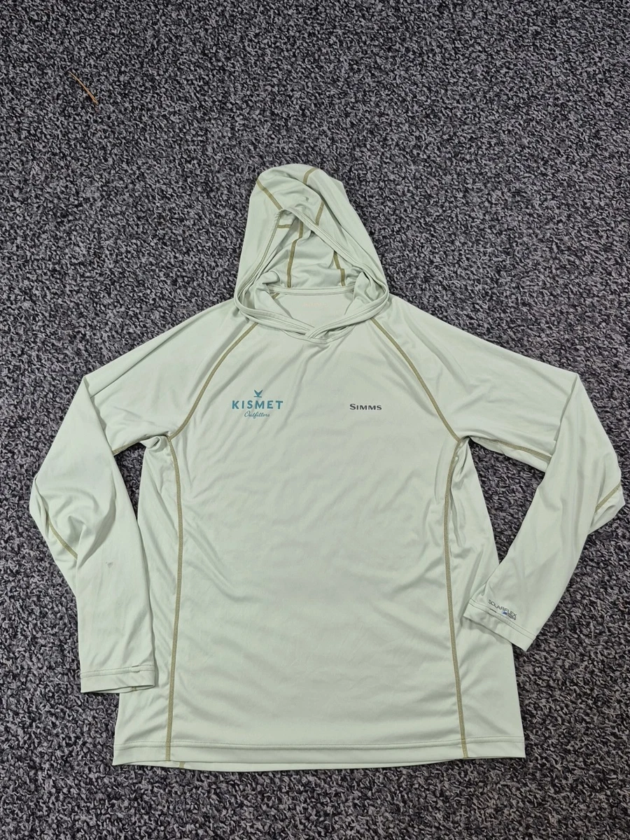 Sweat à Capuche Simms Fishing Santee En Flanelle Bleu Rayé Pour Homme Taille L - Idéal Pour La Pêche