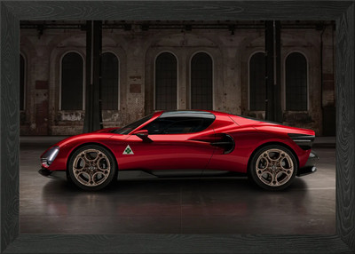 Alfa romeo 33 stradale gerahmtes Wandbild Poster Leinwanddruck Bild